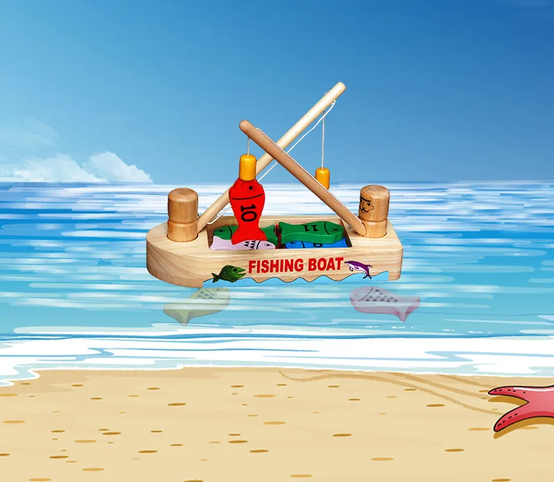 A wooden Fishing boat catching fish.