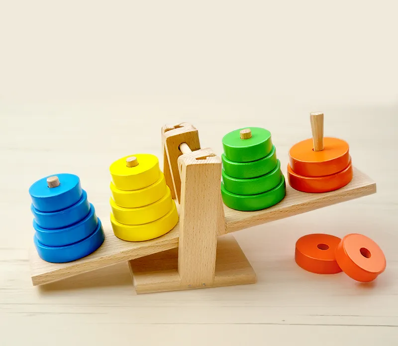 Wooden balancing toy.