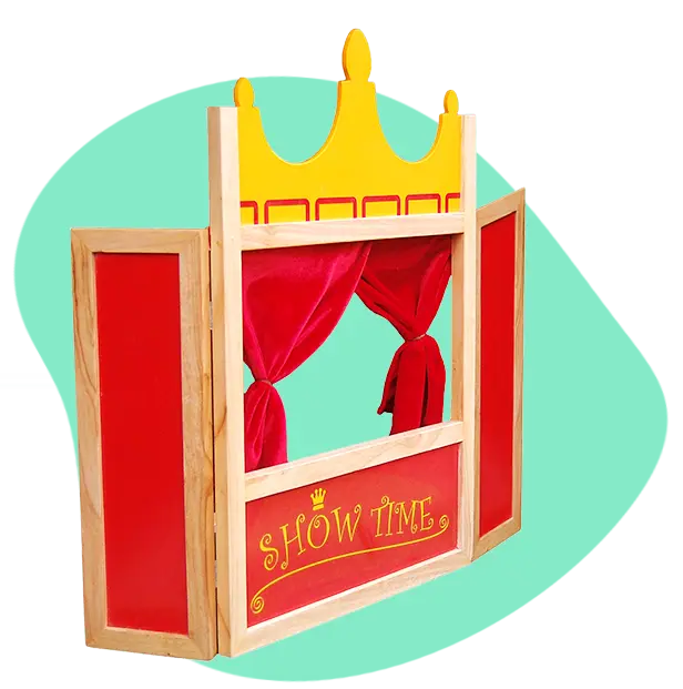 Theatre set wooden toy.
